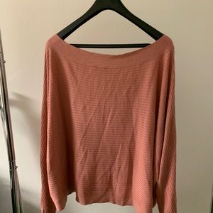 Pink Over the Shoulder Sweater